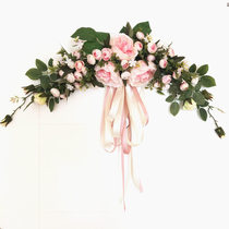 Simulation flower roses European style door lintel mirror front decoration flower Korean style home wedding house new house can be customized