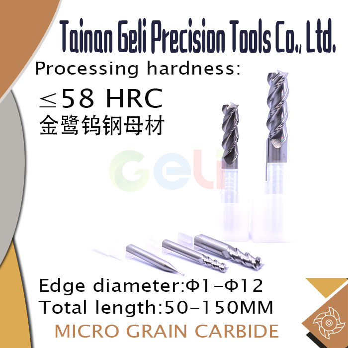 3-blade CNC aluminum alloy tungsten steel milling cutter 1 1 5 2 2 5 3 4 5 6 8 10 12MM lengthened 50-100