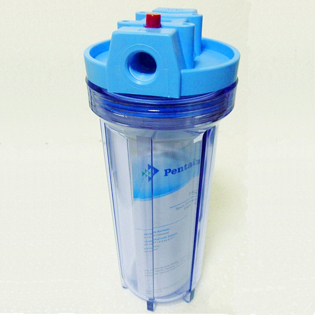 10-inch PP cotton front filter transparent thickened filter bottle water purifier with wrench hanging plate screw filter core independent bag