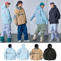 2021HOLIDAY South Korean ski suit Single double board men and women Waterproof Windproof Hood Hood Hood Easy Hip-hop