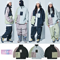 1920GAFH Korean ski suit single double board mens and womens waterproof windproof warm and thick cotton coat coat color