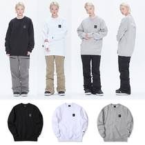 2021KARETA Korea ski sweatshirt with single double board male and female with a loose close-fitting round collar undercoat