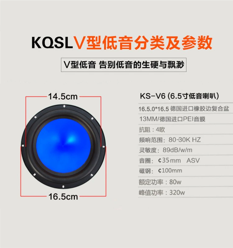 Chuyển đổi âm thanh xe hơi công suất cao đặc biệt 6,5 inch 8 inch 10 inch loa trầm loa trầm xe hơi - Âm thanh xe hơi / Xe điện tử