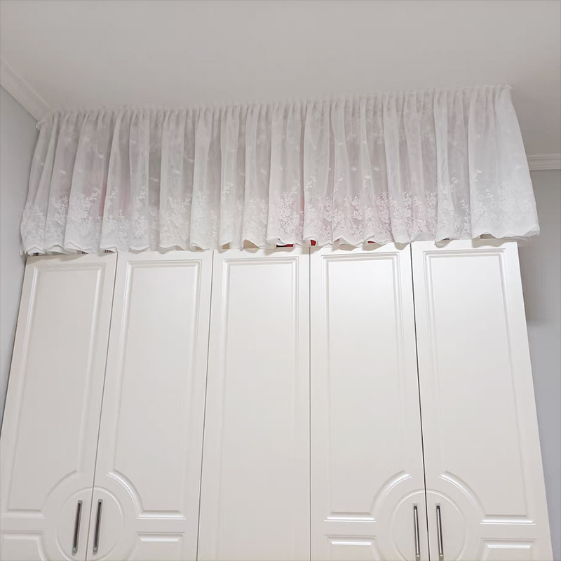 Dust-Proof Curtain on Top of the Wardrobe for Decoration, Home Lace Cover Cloth, Long and Short Curtains, Half Curtains, Window Drapes