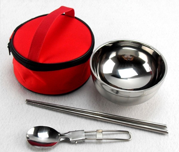 single cutlery set kitchen knife stainless steel cutlery set single pack folding spoon chopsticks double insulated bowl outdoor camping portable bag single cutlery set kitchen knife stainless steel cutlery set single pack folding spoon chopsticks double insulated bowl outdoor camping portable bag