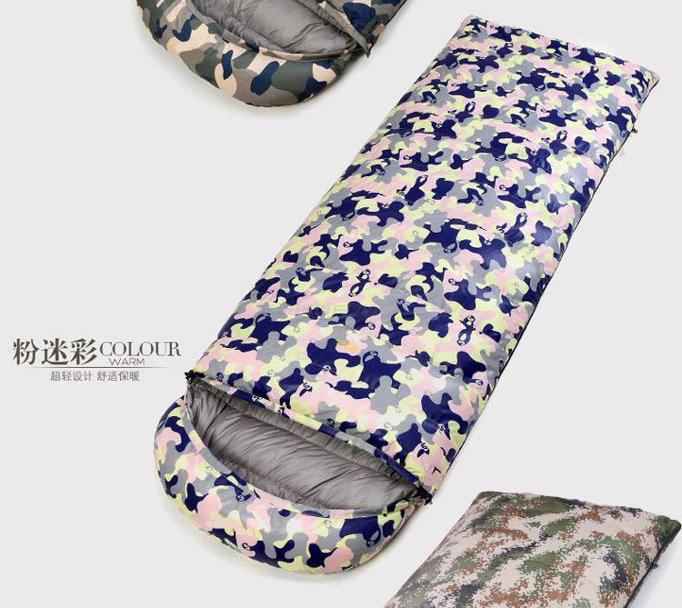 Người lớn ngoài trời siêu nhẹ xuống túi ngủ mùa đông trong nhà dày lên ấm áp có thể chống lại đôi cắm trại nghỉ trưa ngụy trang túi ngủ túi ngủ văn phòng loại nào tốt
