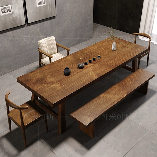 Стол для чая с твердым древесиной и стул Комбинация стола пять Стул Домашний офис.