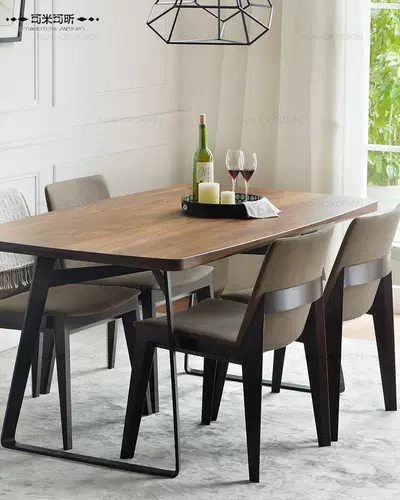 可米可昕 Железный твердый деревянный стол конференция столовая столовая компьютер стол стол стола стола стола стол -стиль стола