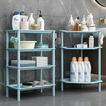 Bathroom storage shelf toilet washbasin wash table toilet plastic storage storage triangular floor-to-ceiling stand