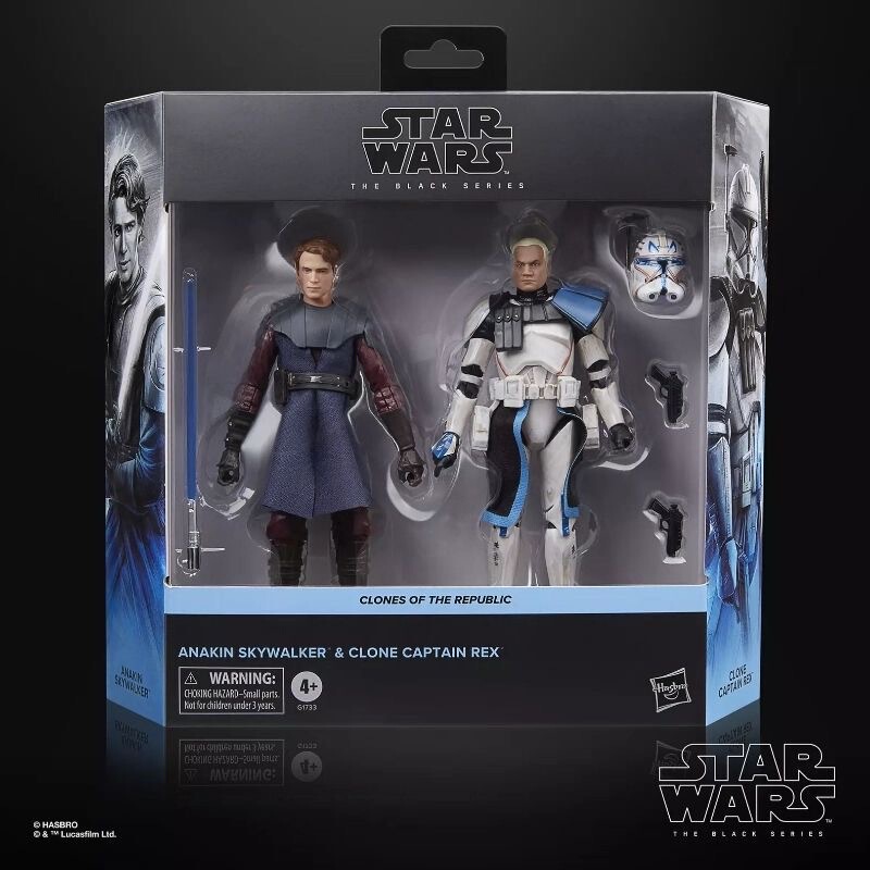 Hasbro Star Wars Ep3 Anakin Skywalker Captain Rex Set 6inch Action Figures Hasbro Star Wars Ep3 Anakin Skywalker Captain Rex Set 6inch Action Figures