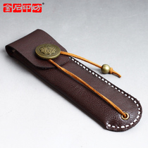 Gold Stone Printing Workshop Seal Engraving Knife Set Single Branch Collection Protection Engraving Knife Leather Cover Carrying Convenience