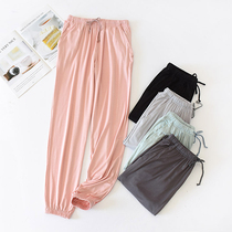 Sleeping Pants Woman Long Pants Summer Thin minimalist Casual Home Pants Sport Yoga Anti-mosquito Home Pants Big Code Extras