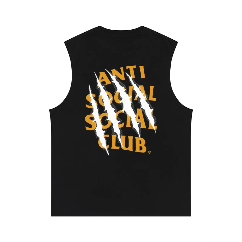 ANTI SOCIAL SOCIAL CLUB ASSC следы когтя буква принт безрукавка свободная хлопковая майка