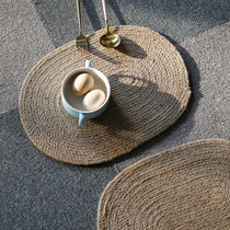 Southeast Asian featured flax Woven Heat Insulation Mat Round Anti-burn Dining Mat Pan Mat dinner Dinner Table Cushion Table Mat bowl Decorative Cup Mat