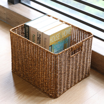 American drawer-type grid cabinet home living room toy basket containing box zero-food basket imitation rattan woven finishing box