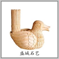 Sandstone Spray Mouth Mandarin Bird Sculpture Sandstone Sandstone Spray Pool Round Carved Sandstone Relief Mural Outdoor Garden Sculpture