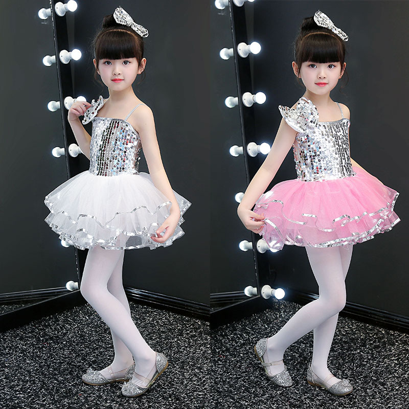 Chilen modern jazz dance costumes boys girls pink kindergartens school competition stage performance dresses