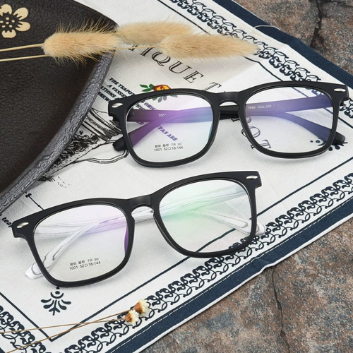Anti -Blue Light Glasses Мужские большие лица ретро -очки рамка