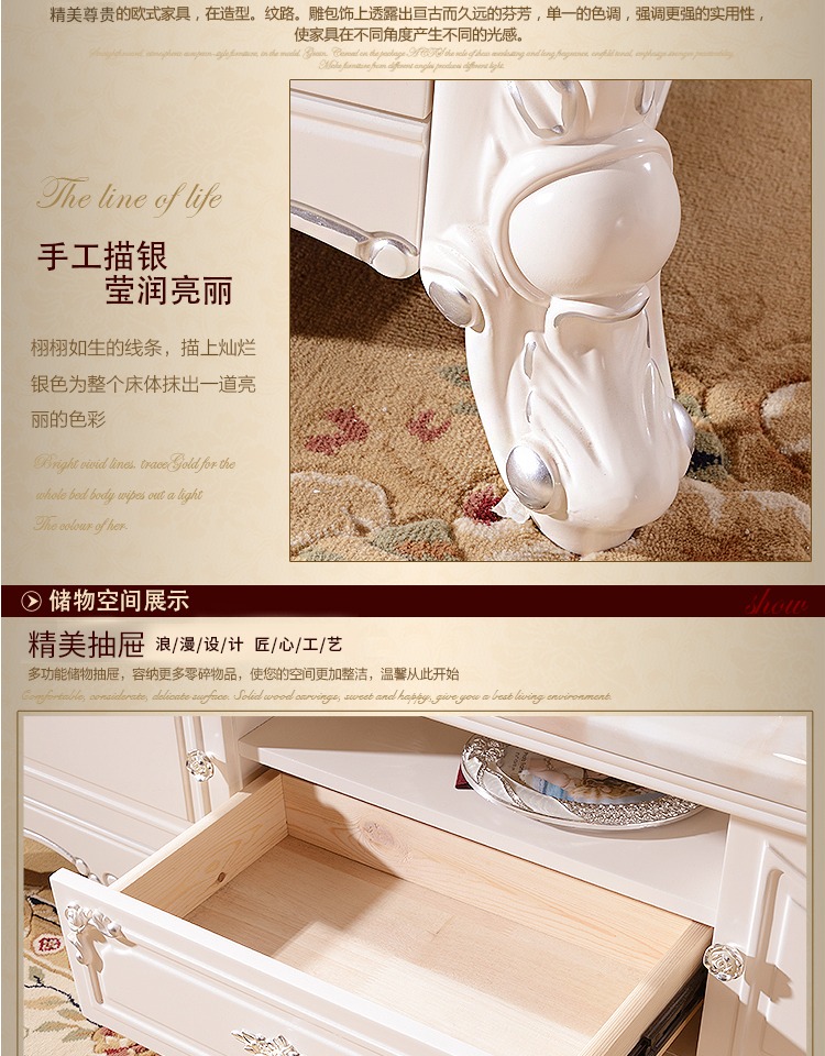 tủ bàn cà phê bằng đá cẩm thạch truyền hình kết hợp Jane-phong cách châu Âu gói gỗ nhỏ gọn căn hộ nhỏ phòng khách đồ nội thất khối Pháp - Bàn trà bàn trà tròn