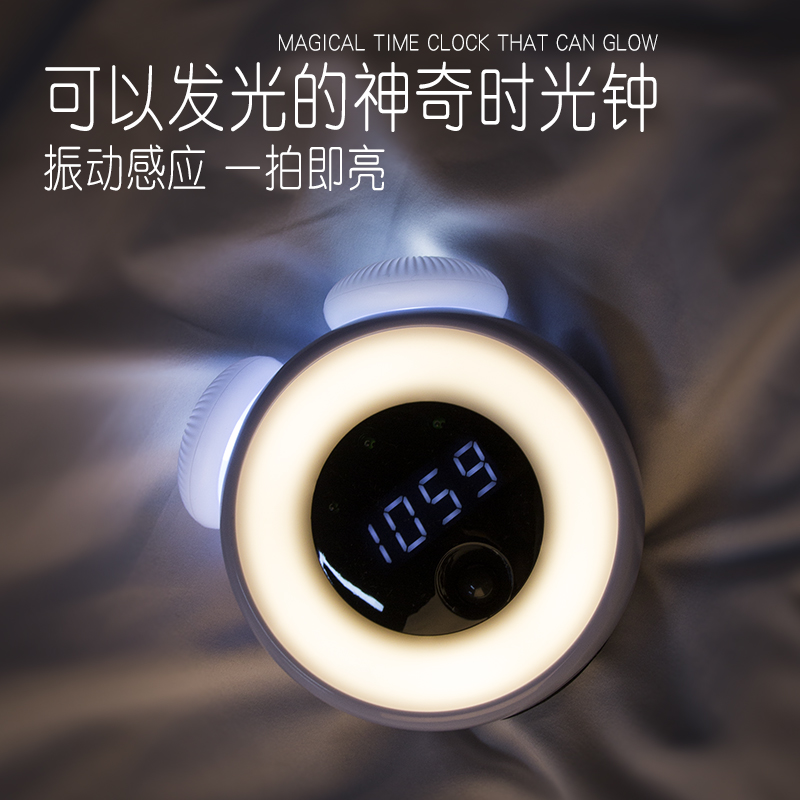Book Desktop Office Room Practical bedside table lamp minimalist Ornament Modern Electronic Alarm Clock Creative Pendulum night light