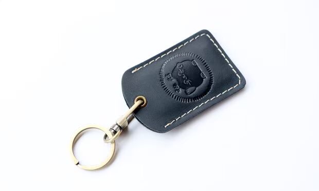 Handmade da mini bus card set ni leather kiểm soát truy cập thẻ chìa khóa nhẫn Octopus thang máy bảo vệ thẻ bìa ví tiền nữ