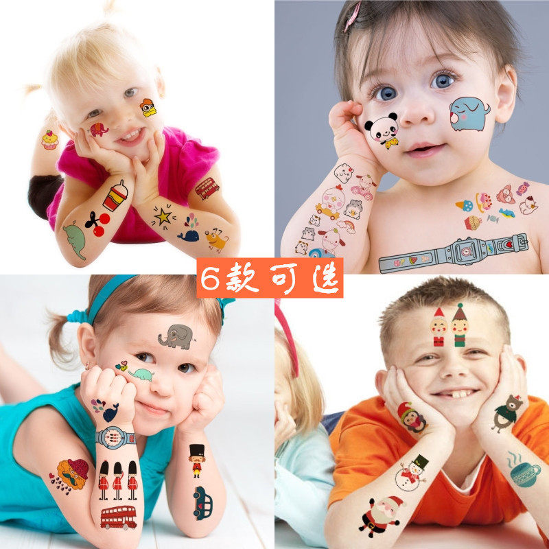 新款儿童防水美甲指甲贴纸小女孩子卡通无毒环保纹身贴纸宝宝贴画