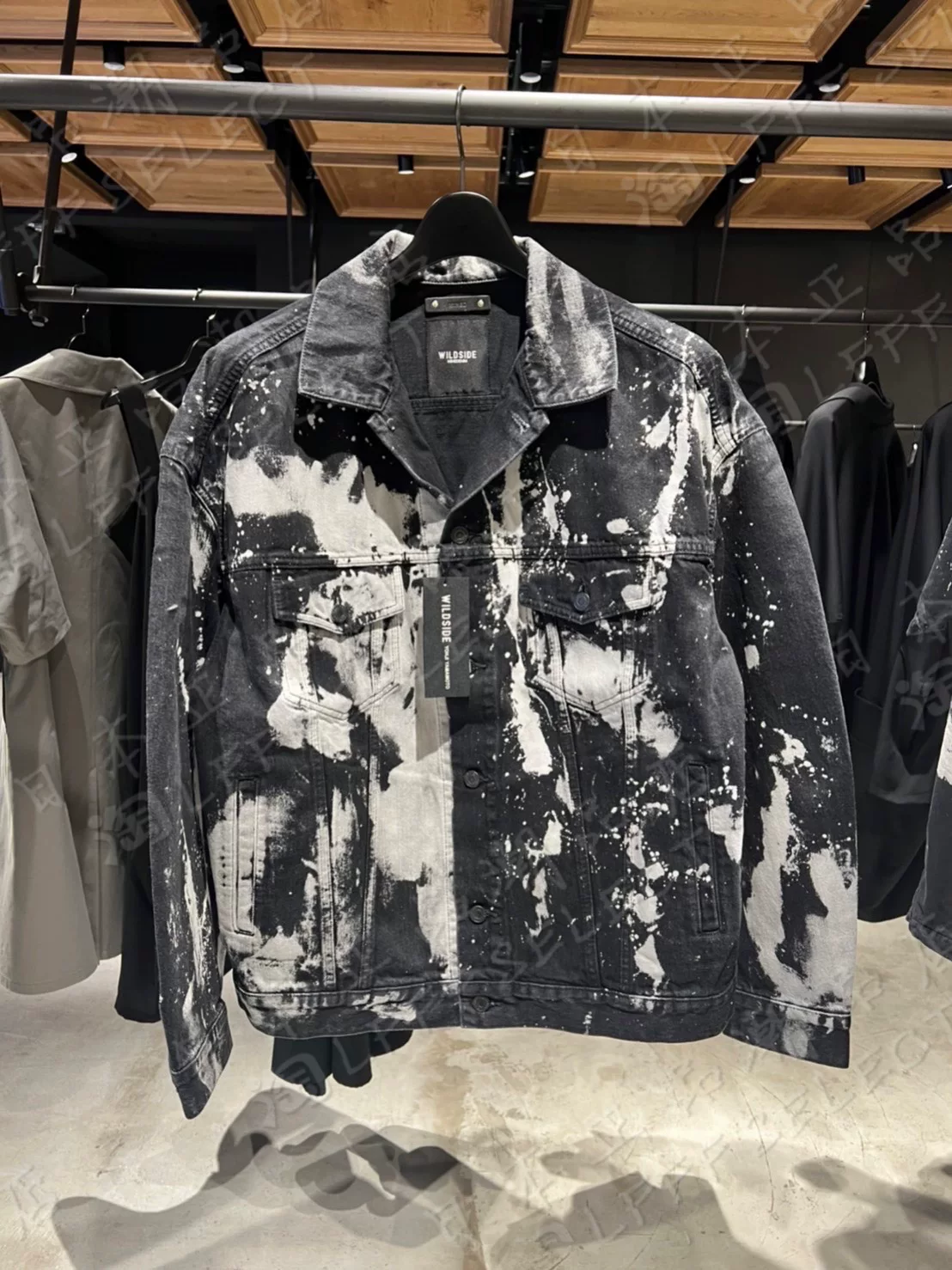 Японский закупочный агент Yamamoto WILDSIDE MINEDENIM 12OZ джинсовый куртка стиля Splashing