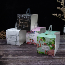 Portable transparent Swiss tiger skin cake roll box baking lasagna mousse cake cut pieces transparent packing box