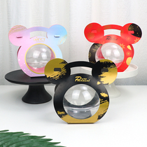 Handheld Mousse Cake Box Transparent Hollow Round Spherical Potch Rice Salad Light Food Baking West Point Packing Box