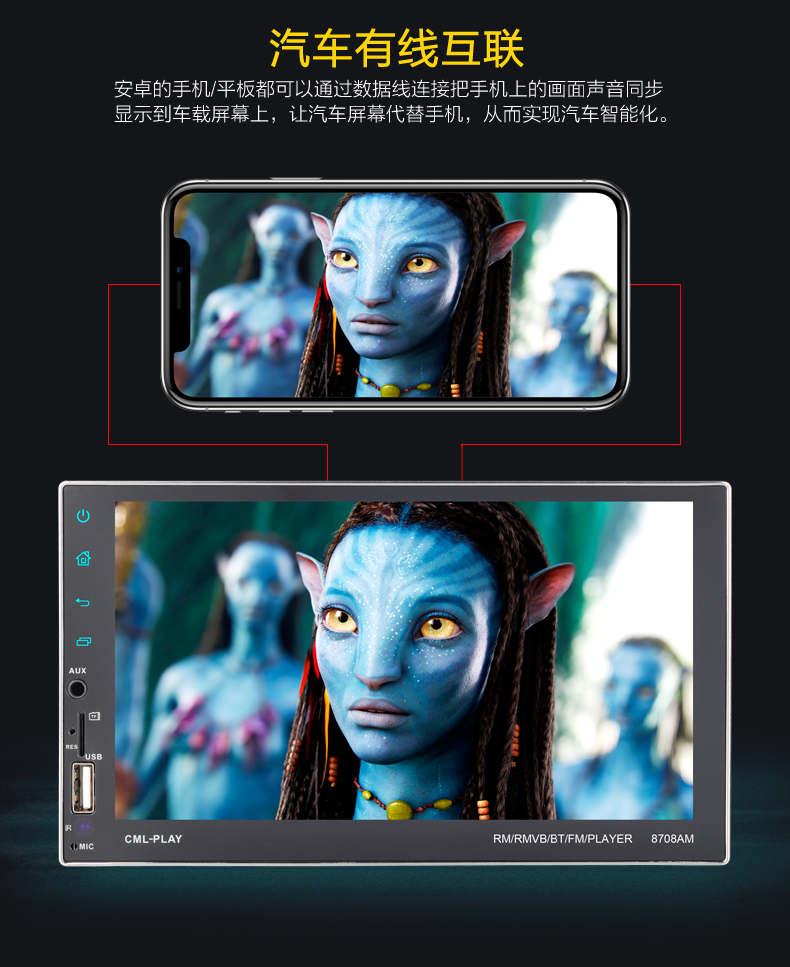 modem 5ghz Xe HD 7 inch Máy nghe nhạc MP5 Máy nghe nhạc MP4 Máy âm thanh xe máy chủ đài - Trình phát TV thông minh kích wifi