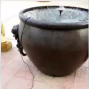 Large copper vat sculpture with pattern antique cast copper large water vat lotus vat pure copper Forbidden City vat sculpture