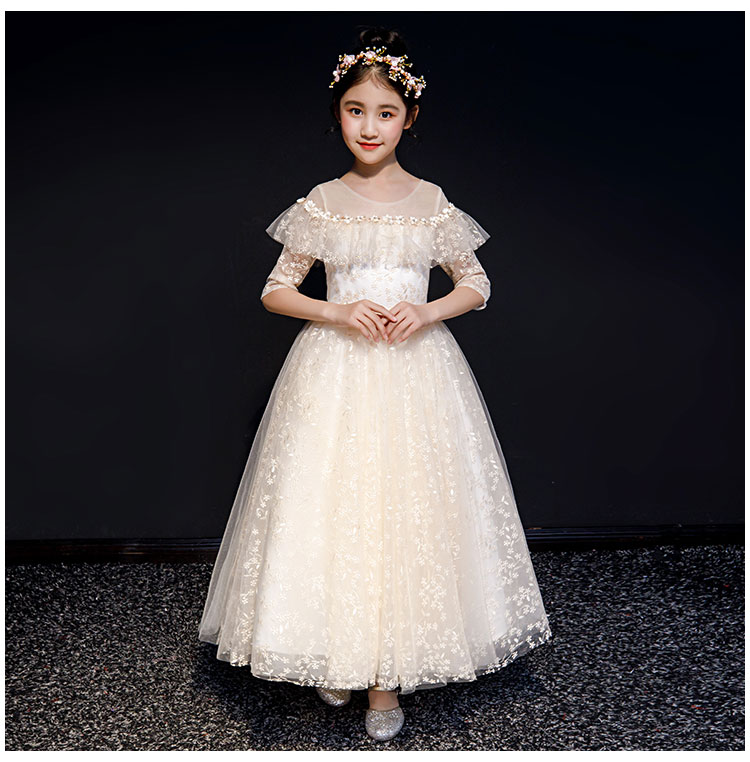 2019 trẻ em mới ăn mặc công chúa váy catwalk piano trang phục cô gái chủ nhà hoa cô gái ăn mặc nữ - Váy trẻ em váy trẻ em