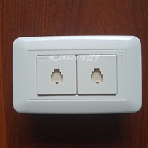 Stable 118 type household wall-mounted tooling wire trough card hanging tower exposed and concealed two-position 4-core telephone socket