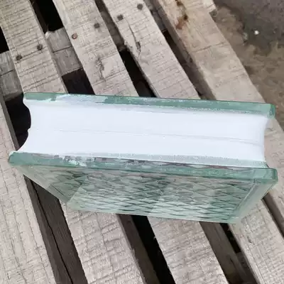 Glass brick partition wall household transparent square cosmetic room sleeping bathroom living room entrance hollow crystal brick small pieces