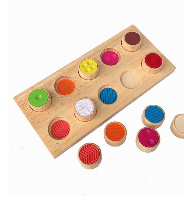 Montessori dạy học cảm giác giáo dục mầm non đồ chơi giáo dục bộ nhớ đào tạo touchpad nhận thức màu sắc phù hợp với xúc giác - Đồ chơi giáo dục sớm / robot đồ chơi giáo dục sớm theo mon