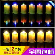 Mid-Autumn Festival Childrens Handmade Diy Lantern Electronic Wick Flower Light Led Lamp Pearl Seven Colorful Flash Light Bulb Hair Shine