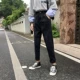 Quần jean nữ mùa thu đông 2018 mới Hàn Quốc quần ống rộng ống rộng cạp cao học sinh eo cao là quần mỏng thủy triều