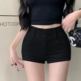 Модные дизайнерские сексуальные эластичные шорты, 2025 года, тренд сезона, с акцентом на бедрах, в обтяжку, высокая талия