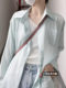 Blue Sun-Protective Shirt Cardigan Jacket for Women, Winter 2025 New Design, Niche Korean Style Shirt Outerwear
