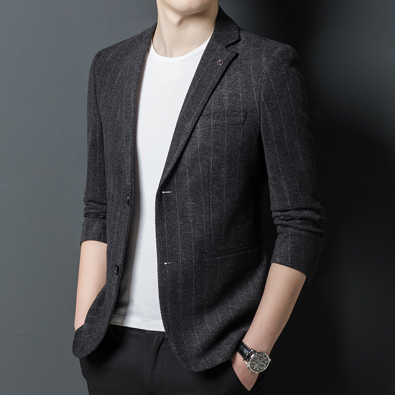 Autumn Winter Casual Little Western Suit Men's Jacket Single Piece Thin man suit jacket Body Business Autumn Clothing single suit