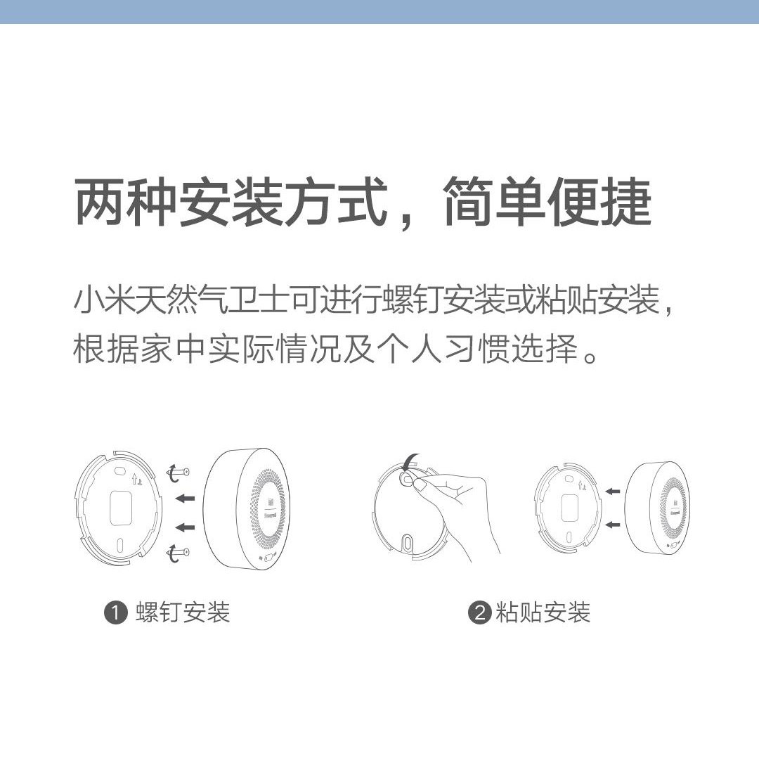 Смарт-аксессуары 小米天然气卫士警器家用燃气泄漏检测消防认证智能远程定期自检 MIUI