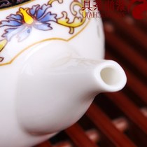 The whole set of Kung Fu tea set Dehua County Teacup Teapot Tea sea accessories Honeycomb hollow blue and white Jingdezhen Minhong