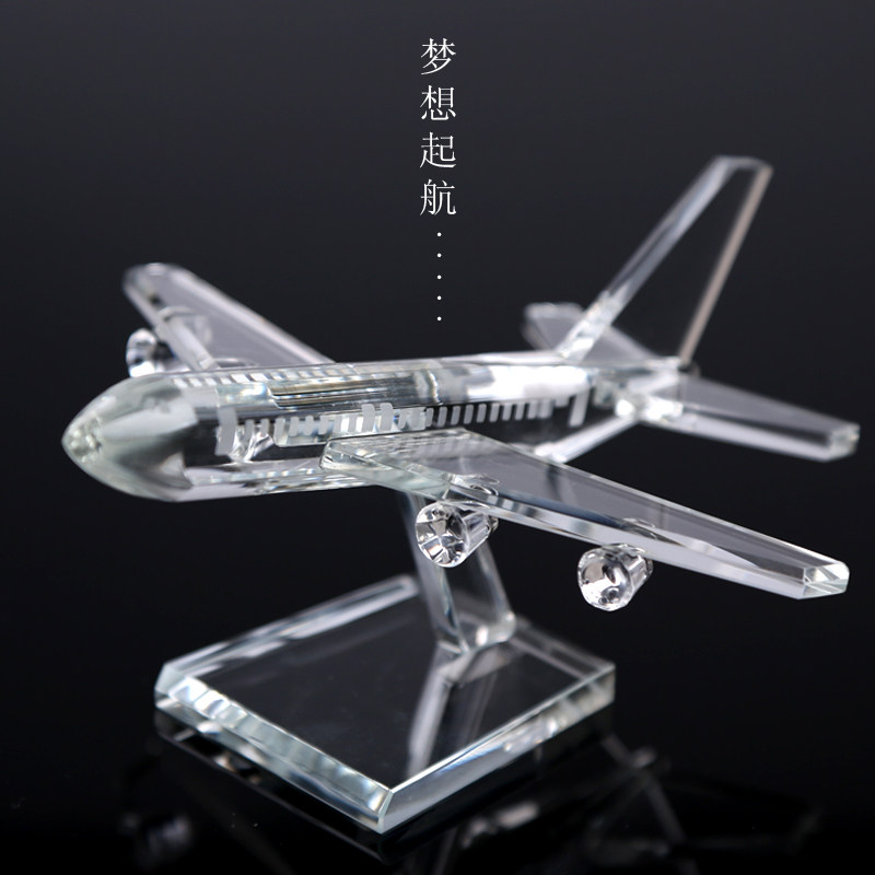Crystal aircraft model fittings for boyfriend's girlfriend's creative birthday gift graduation gift