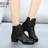 伯尔俪 Летние дышащие современные ботинки, 2019, из натуральной кожи