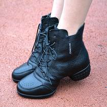 Belle Girls Dance Shoes Spring Autumn New Soft Bottom Womens Style Square Dance Shoes Modern Genuine Leather Dancing Shoes Heightening Dancing Shoes