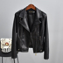 2020 mùa xuân dress New Trim Suit Collar Zip percapitar Leather Jacket nữ Wash PU Leather Jacket nữ dài tay áo 