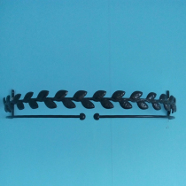 Kinghome gold bedroom original German designer design bed mantle iron frame mosquito net rail decorative shelf