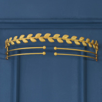 Kinghome gold sleeping mosquito net rail iron frame double rail rack mosquito net bed mantle accessories Palace European shelf