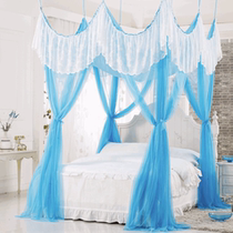 ins Princess Wind 8 doors ceiling mosquito net increase European court landing free installation mosquito net bed mantle for Winter and Summer 2