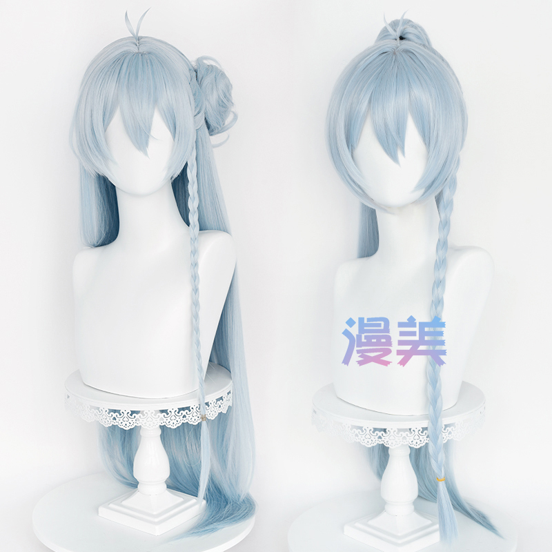 Manmei Idol Fine Group Dream Festival Nijiritsuke Cosplay Wig Half-Tied Tiger Mouth Clip Bun High Ponytail